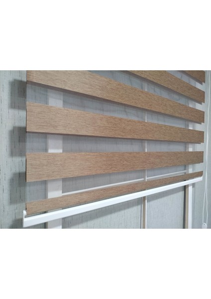 Soft Bamboo Kahverengi Zebra Perde (Düz) modelleri