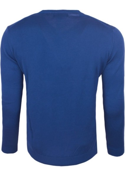 Erkek V Yaka Triko Kazak Mavi Regular Fit Pamuklu, OT-KZK-20003 modelleri