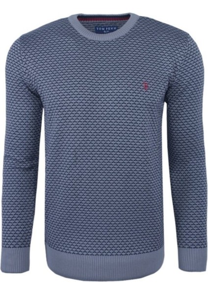 Regular Fit Gri Erkek Pamuklu Düz Triko Kazak, OT-KZK-20010