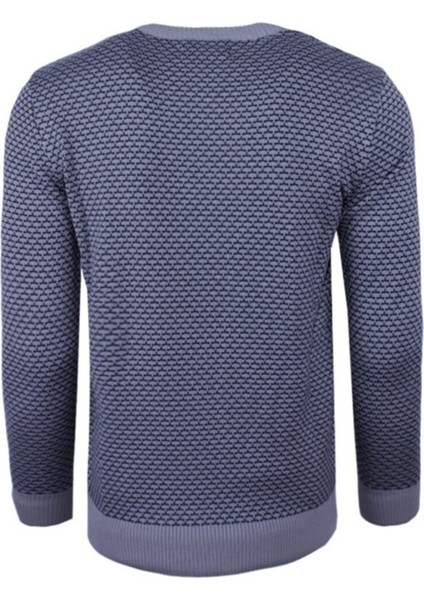 Regular Fit Gri Erkek Pamuklu Düz Triko Kazak, OT-KZK-20010 fiyatları