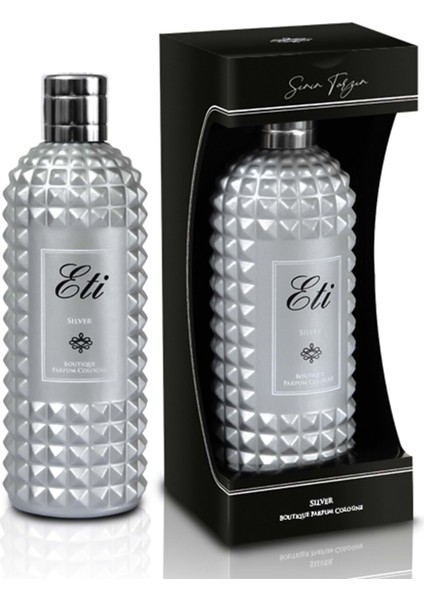 Butik Parfüm Kolonya Silver 300 ml Cam Şişe Kutulu