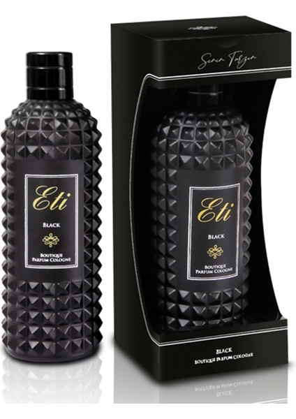 Butik Parfüm Kolonya Black 300 ml Cam Şişe Kutulu