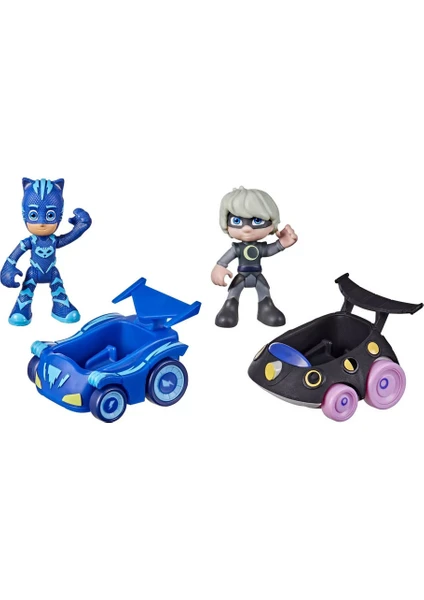 Pj Masks Pj Maskeliler 2'li Figür ve Araç Seti Catboy-Luna Girl F2649-F2840