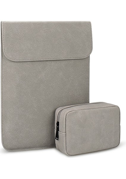 2 Adet Unisex Ultra-Ince Astarlı Koruyucu Deri Laptop Çantası 13.3 Inç (Yurt Dışından)
