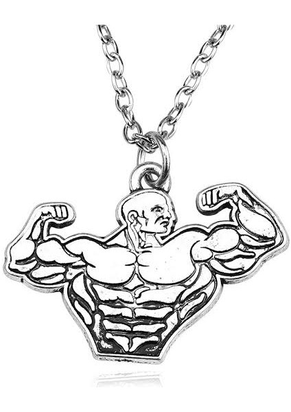 Bodybuilding 925 Ayar Erkek Kolye