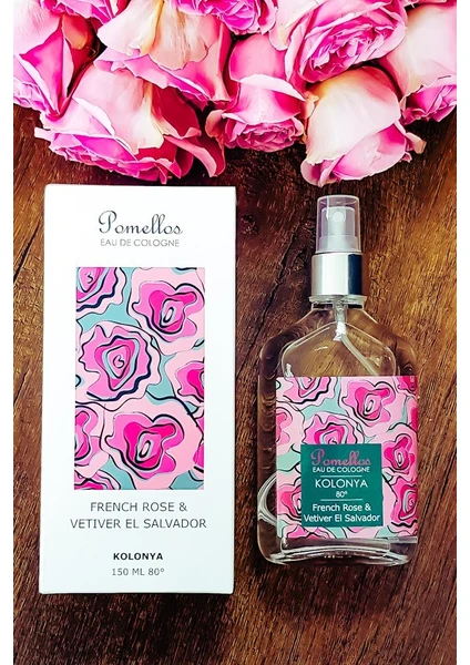 Kolonya - French Rose & Vetıver El Salvador (150 Ml, Spreyli Cam Şişe, 80 Derece)