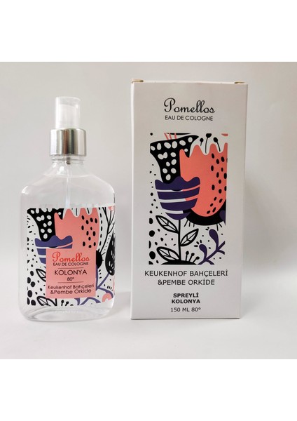 Kolonya Keukenhof Bahçeleri & Pembe Orkide (150 Ml, 80 Derece, Spreyli Kolonya)