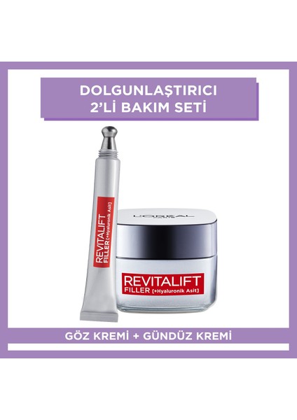 Loreal Paris L'oréal Paris Revitalift Filler Yoğun Dolgunlaştırıcı Gündüz Kremi 50ML + Göz Kremi 15ML