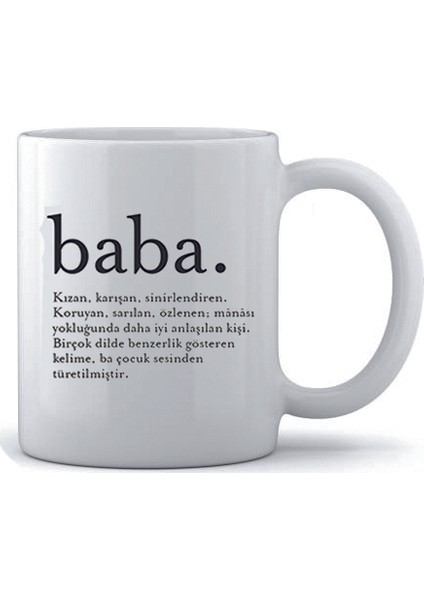 Baba Baskılı Kupa Bardak