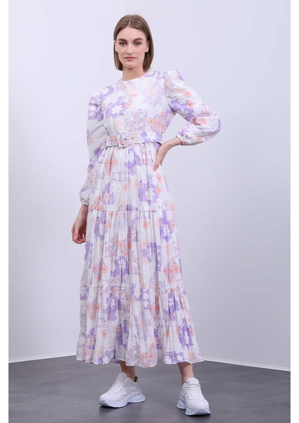 Modasemin Piliseli Kol Ağzı Lastikli Elbise indirimleri