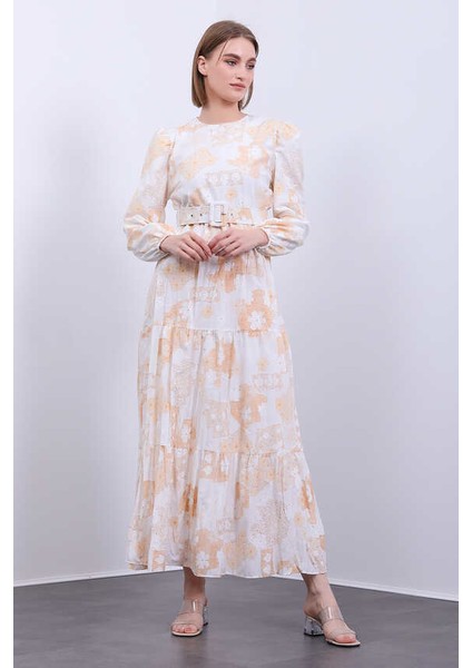 Modasemin Piliseli Kol Ağzı Lastikli Elbise indirimleri