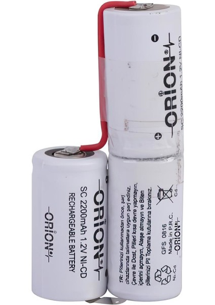 Black Decker Uyumlu Orıon 3.6V 2200MAH Şarjlı Süpürge Pili