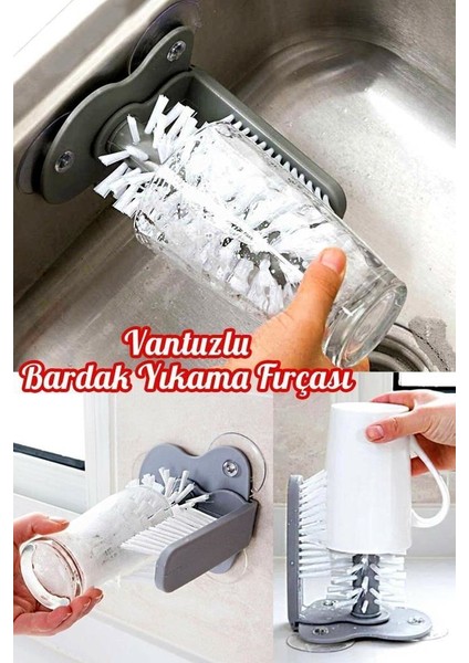 Bardak Yıkama Fırçası Vantuzlu
