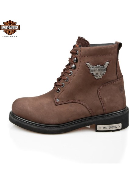 Harley Davidson Gibson Erkek Bot Dark Brown - Crazy Deri