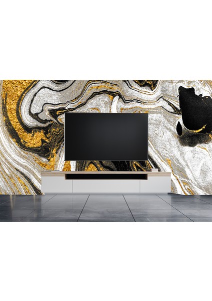 Umut Gergi Tavan 3 Boyutlu Mermer Desenli Duvar Kağıdı Tek Parça 275 x 275 cm TDK12892