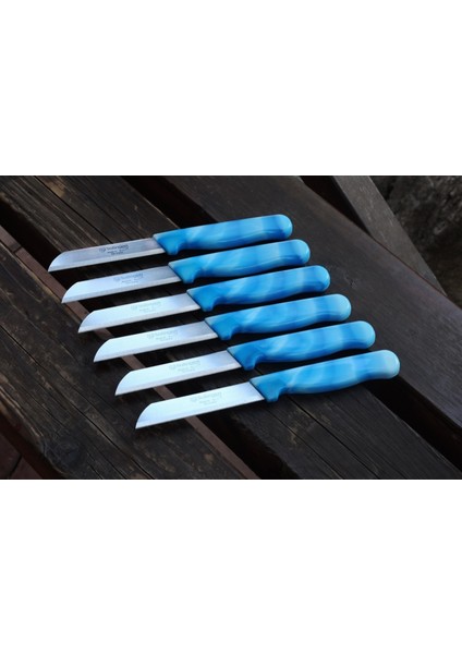 Meyve Sebze Bıçağı 6 Adet Mermer Desen (1.kalite,tırtıklı)