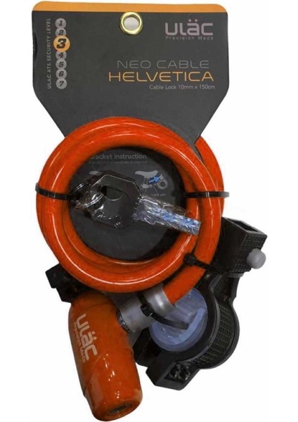 Helvetica Anahtarlı Kilit 10MMX150CM Kırmızı