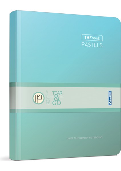 The Book Pastel 20X28 400 Yaprak 4 Bölmeli Sert Kapak Ciltli Defter (3485) Çizgili Açık Ye