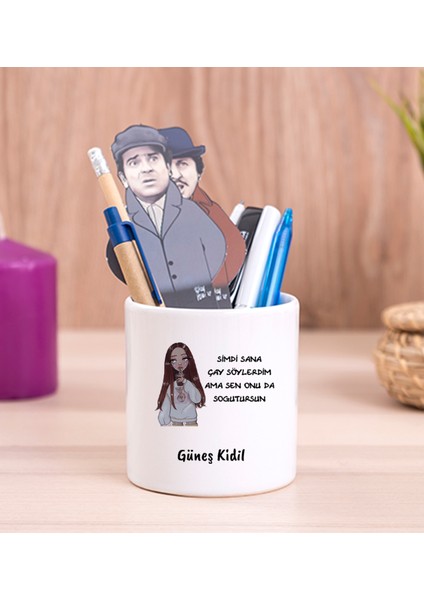 Kişiye Özel Sen Onu Da Soğutursun Esprili Seramik Kalemlik