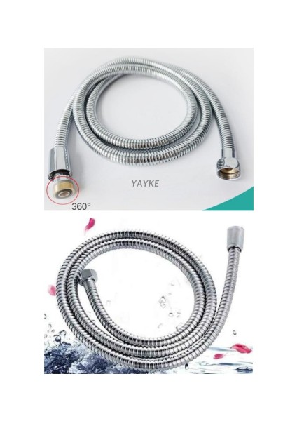New 1.sınıf Shower Hose 360 Derece Dönebilen Spiral Duş Hortumu