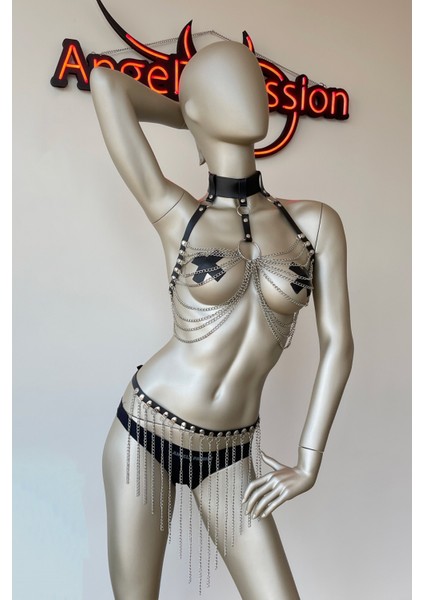 Zincirli Etek ve Büstiyer Takım