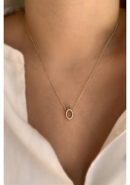 925 Ayar Üç Boyutlu Zirkon Taşlı Ö Harfli Kolye fiyatları