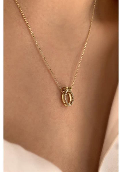 925 Ayar Üç Boyutlu Zirkon Taşlı Ö Harfli Kolye modelleri