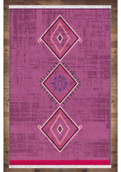 Karolar Iskandinav Desenli Yıkanabilir Kaymaz Salon Halısı Dekoratif Kilim ARM-1203