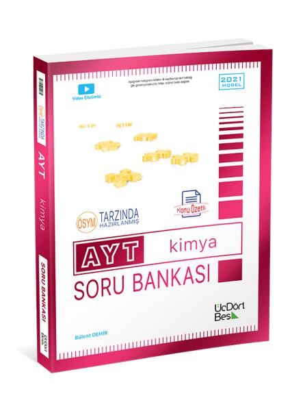 ÜçDörtBeş Yayınları 2021 AYT Kimya Soru Bankası