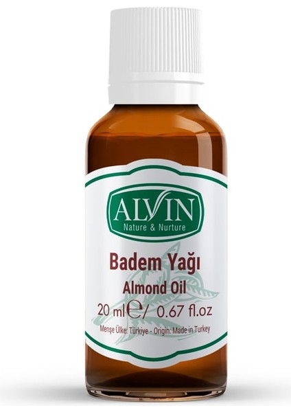 Badem Yağı (Almond Oil), Doğal, 20 ml