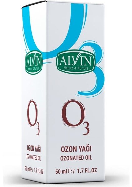 Ozon Yağı, Ozonlanmış Zeytinyağı, Soğuk Sıkım, %100 Saf ve Doğal, 50 ml