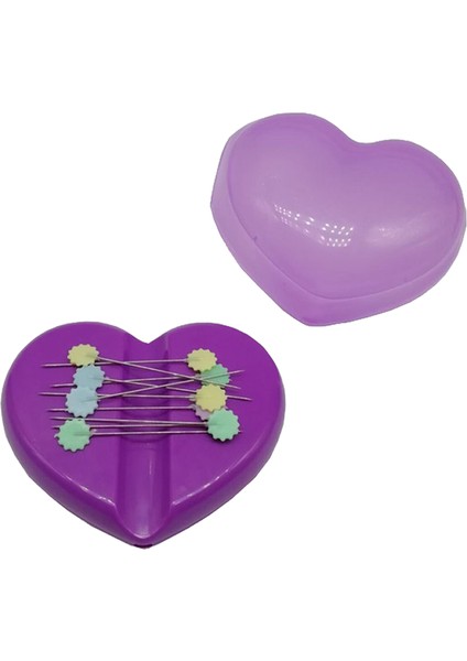 Mıknatıslı Iğne Tutucu Kalp Mor fiyatları