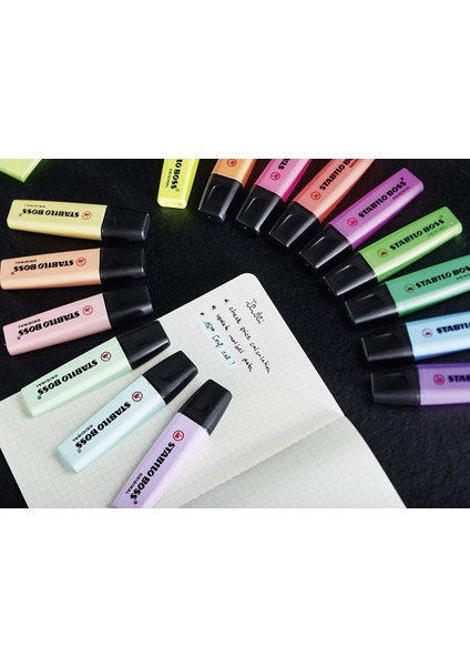 Boss Pastel Renkler Fosforlu Kalem 8'li