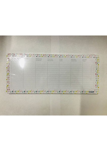 Haftalık Plan Defteri 52 Sayfa 28 x 12 cm