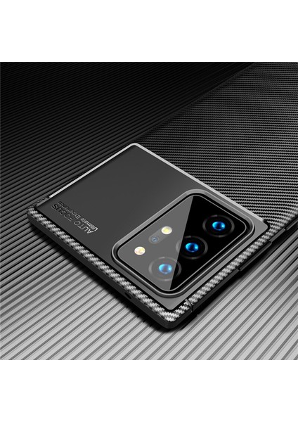 Samsung Galaxy Note 20 Ultra Maxy Serisi Carbon Fiber Silikon Kılıf - Siyah fırsatları