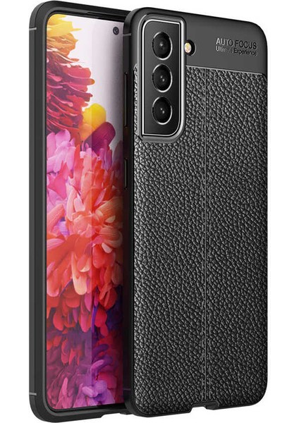 Samsung Galaxy S21 Fe Leather Tpu Silikon Kılıf - Siyah