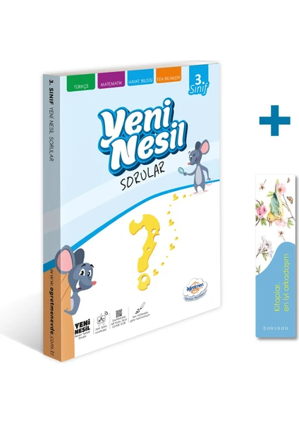 Öğretmen Evde Yayınları - 3. Sınıf Yeni Nesil Sorular Kitabı - Baksada Kitap Ayracı