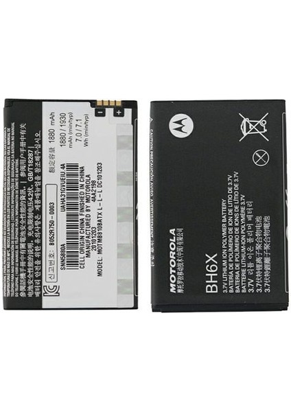 Motorola Droıd x Atrix 4g MB860 BH6X Pil Batarya