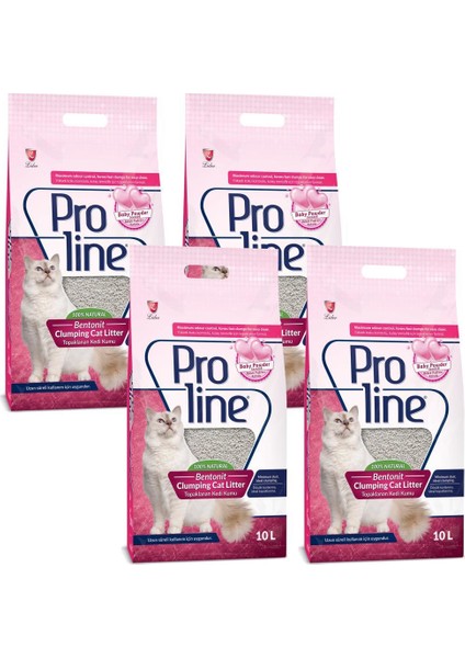Pro Line Babypowder Kedi Kumu Parfümlü 10 Lt x 4