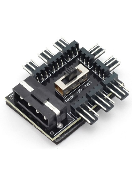 Fan Kontrol 8 Kanal 3 Pin Fan Splitter - Çoklayıcı