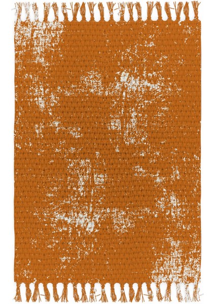 Otantik Vintage Desenli Çift Taraflı Yıkanabilir Saçaklı Uşak Dokuma Kilim BABIL-8001