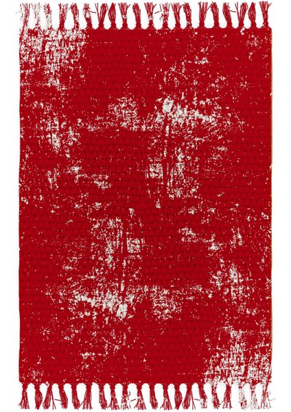 Otantik Vintage Desenli Çift Taraflı Yıkanabilir Saçaklı Uşak Dokuma Kilim BABIL-8015
