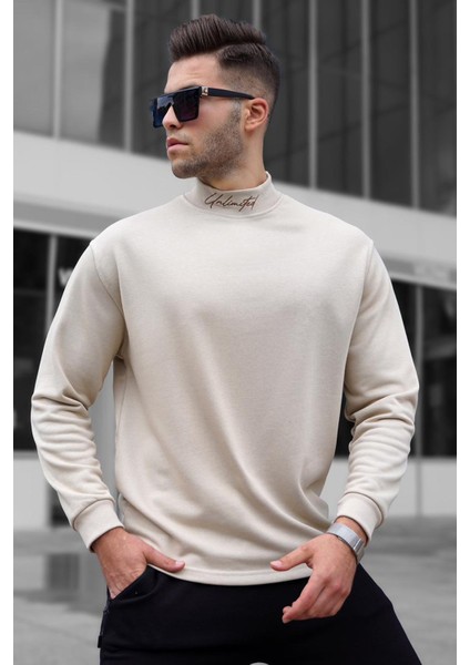 Bej Erkek Sweatshirt 5329
