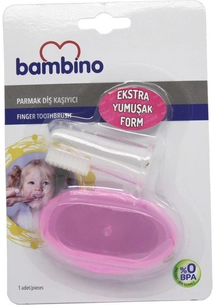 T087 Parmak Diş Kaşıyıcı - Pembe