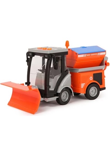 PopŞeker Yol Temizleme Aracı, Hareketli Kasa ve Aparatlı, Sesli Işıklı Oyuncak Temizleme Aracı