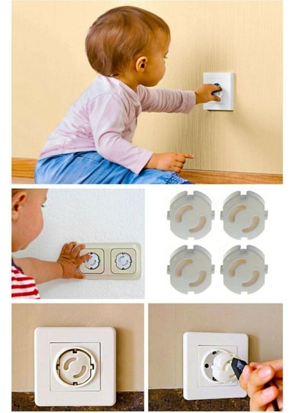 Priz Kapağı, Bebek ve Çocuk Güvenlik Koruma Piriz Kapatıcı 6'lı Priz Kapağı