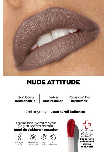 Ultra Colour Ultra Likit Mat Ruj 7 Ml. Nude Attitude