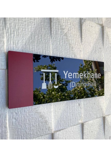 Red Line Serisi Yemekhane Yönlendirme Tabelası 24 x 9 cm