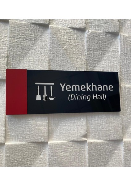 Red Line Serisi Yemekhane Yönlendirme Tabelası 24 x 9 cm modelleri