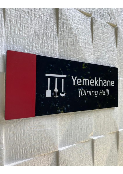 Red Line Serisi Yemekhane Yönlendirme Tabelası 24 x 9 cm fırsatları